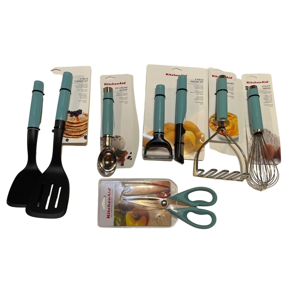 KitchenAid Kitchen Tool 8 Pc‎ Aqua Set New With Tags!